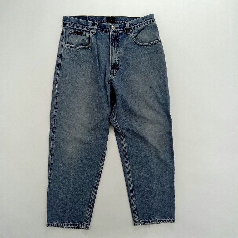 Vintage 90's Tommy Hilfiger Men's Jeans Size 36X30 Light Distressed Baggy